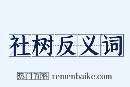 社树反义词是什么意思的图片